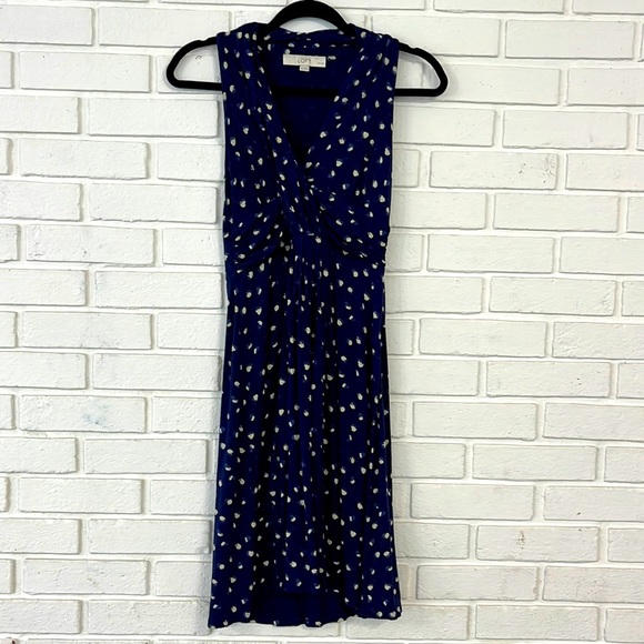 LOFT Dresses & Skirts - D351 Navy Blue Halter Dress by Loft Size XSP